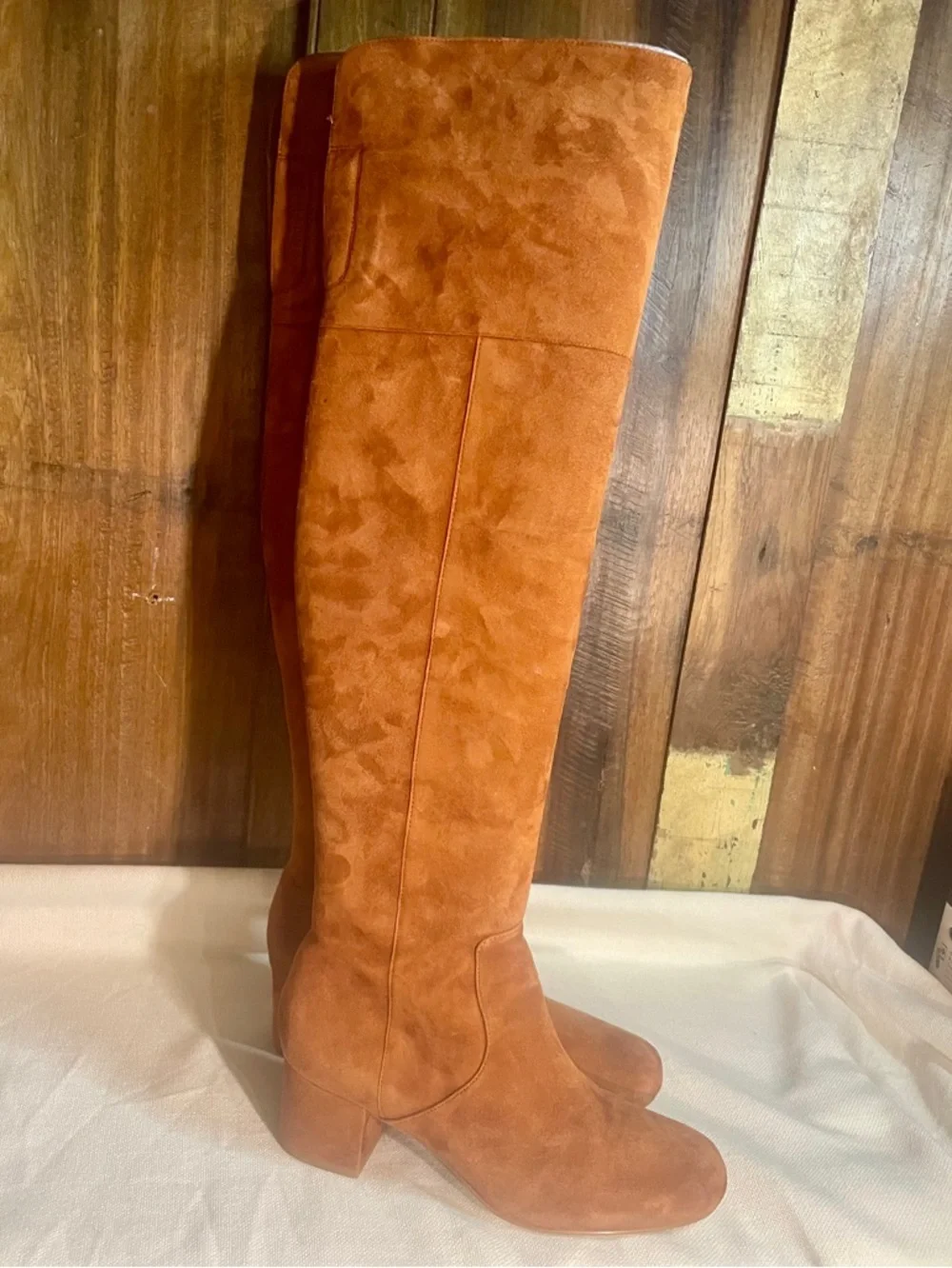 Sam Edelman Over-the-Knee Suede Boots in Cognac